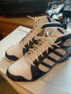 Game Issued Double Autographed Zarko Cabarkapa SZ 15 adidas High-Top Sneakers